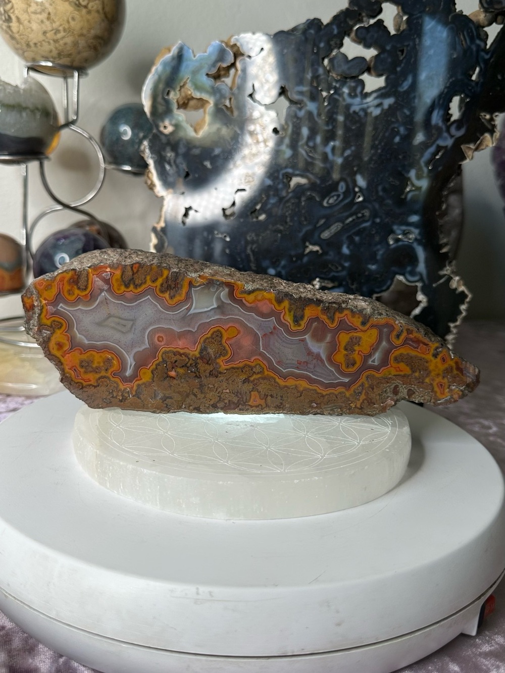 Moroccan agate slice MAS05